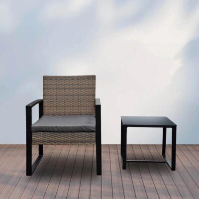 Arcadia Furniture 3 Piece Patio Set - Oatmeal And Grey | OMF