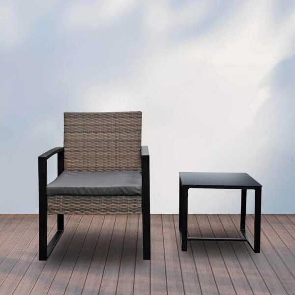 Arcadia Furniture 3 Piece Patio Set - Oatmeal And Grey | OMF
