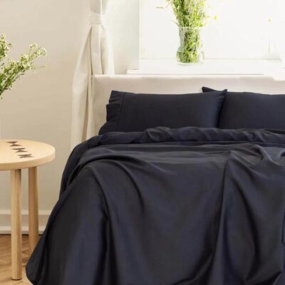 Royal Comfort Balmain 1000TC Bamboo Cotton Sheet Set Queen Charcoal | OMF