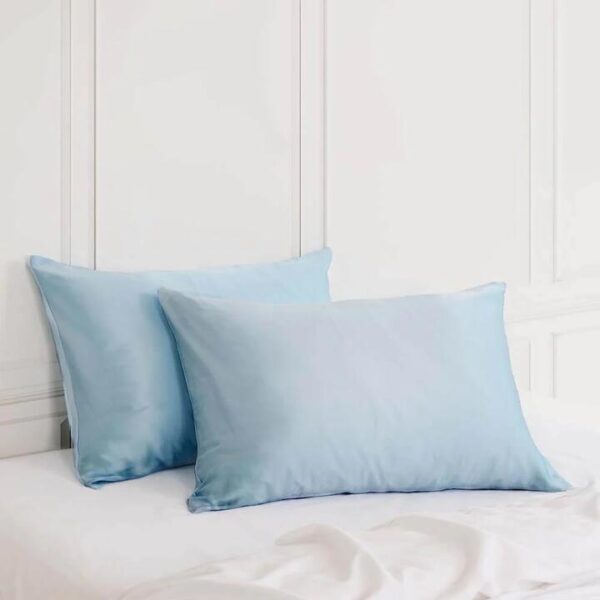 Mulberry Silk Pillow Case Twin Pack - Soft Blue | OMF
