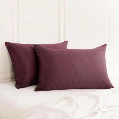 Silk Pillow Case Twin Pack - Malaga Wine | OMF
