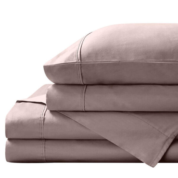 Royal Comfort 1500TC Cotton Rich Fitted 4 Piece Sheet Set King Stone | OMF