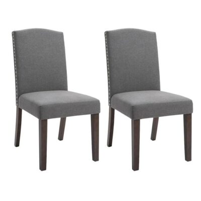 Lethbridge Dining Chair Set of 2 Light Grey | OMF