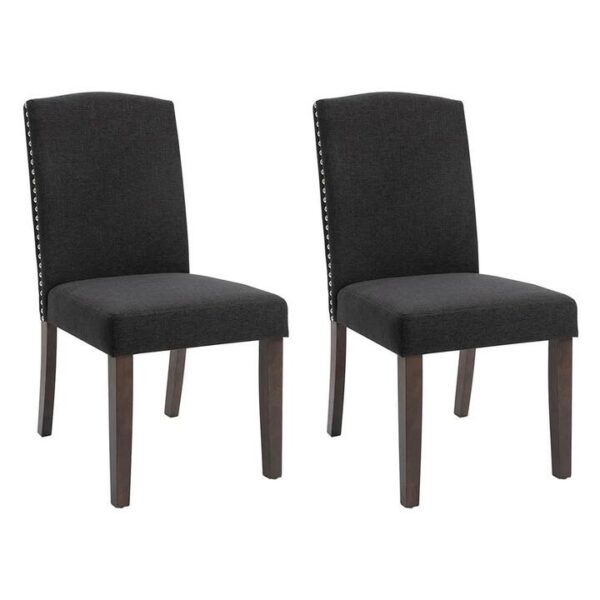 Lethbridge Dining Chair Set of 2 Charcoal | OMF