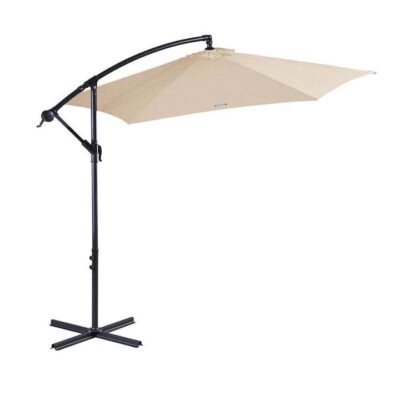 Milano Outdoor - Outdoor 3 Meter Hanging And Folding Umbrella - Beige | OMF