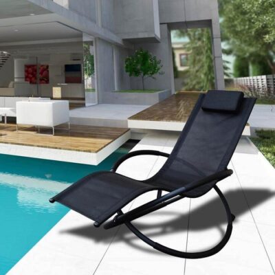 Arcadia Furniture Zero Gravity Rocking Chair - Black | OMF