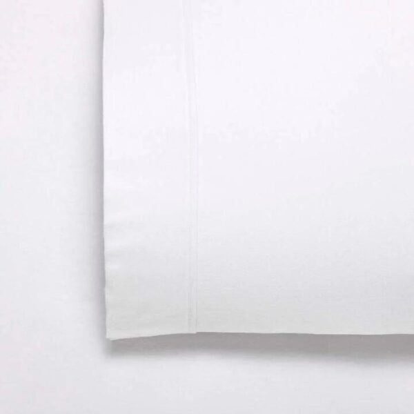 Fletcher Flannelette Sheet Set White Super King | OMF