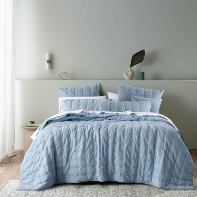 Langston Comforter Set Blue Super King | OMF