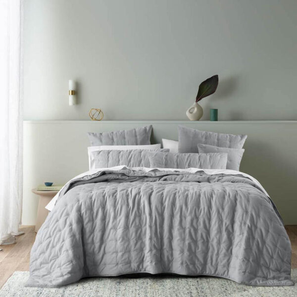Langston Comforter Set Silver Super King | OMF