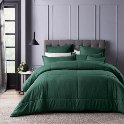 Maynard Comforter Set Green Super King | OMF