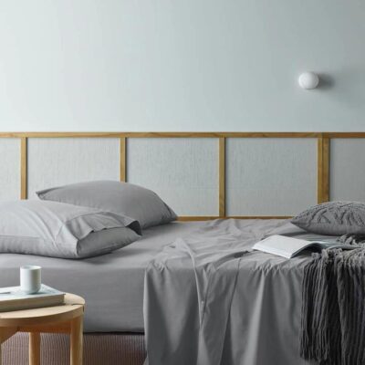 Natural Sleep Recycled Cotton And Bamboo Sheet Set Silver Super King | OMF