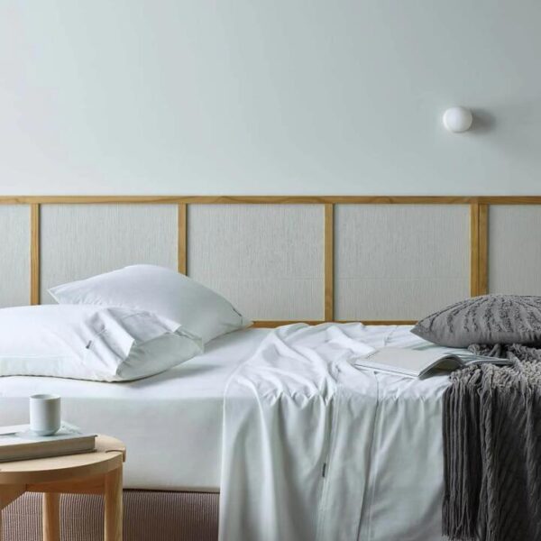 Natural Sleep Recycled Cotton And Bamboo Sheet Set White Super King | OMF