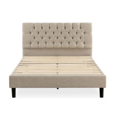 Essentials Tufted Queen Bed Frame with USB | OMF
