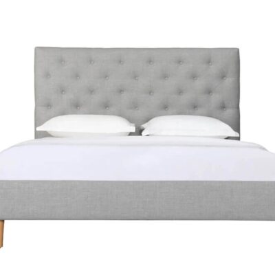 Ruby Upholstered Queen Bed Frame with USB Port | OMF