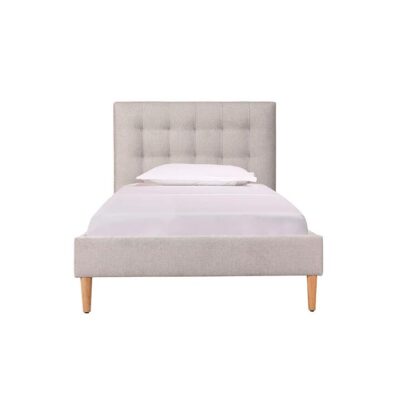 Mason Upholstered Single Bed Frame with USB | OMF