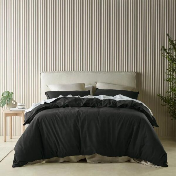 Acacia Quilt Cover Set Charcoal Super King | OMF
