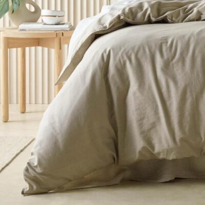 Acacia Quilt Cover Set Sand Super King | OMF