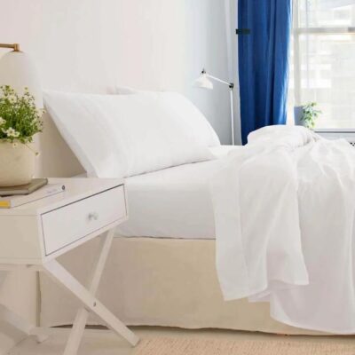 Royal Comfort Balmain 1000TC Bamboo Cotton Sheet Set Queen White | OMF
