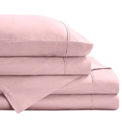 Royal Comfort Balmain 1000TC Bamboo Cotton Sheet Set King Blush | OMF