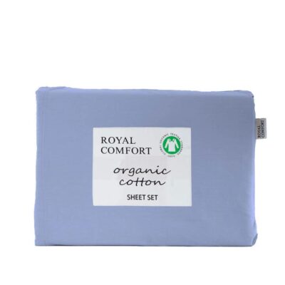 Royal Comfort 250TC 100% Organic Cotton 4 Piece Sheet Set King Indigo | OMF