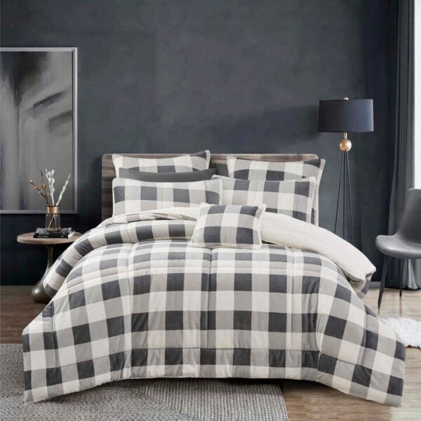 Naya Comforter Set Charcoal Queen/King | OMF