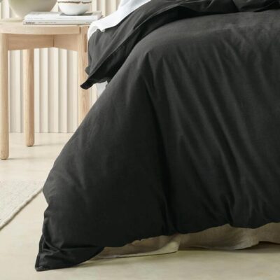 Acacia Quilt Cover Set Charcoal Single | OMF