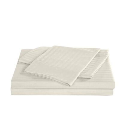 Royal Comfort Kensington 1200TC 100% Cotton Stripe Sheet Set Double Sand | OMF