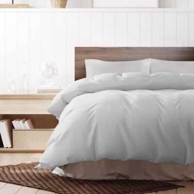 Royal Comfort 1000TC Cotton Blend Quilt Cover Set Queen Silver | OMF