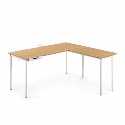 Zinus L-Shaped Corner Desk Cream | OMF