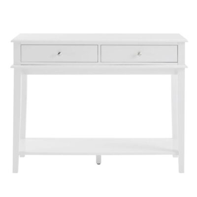 Chloe 2 Drawer Console Table White | OMF