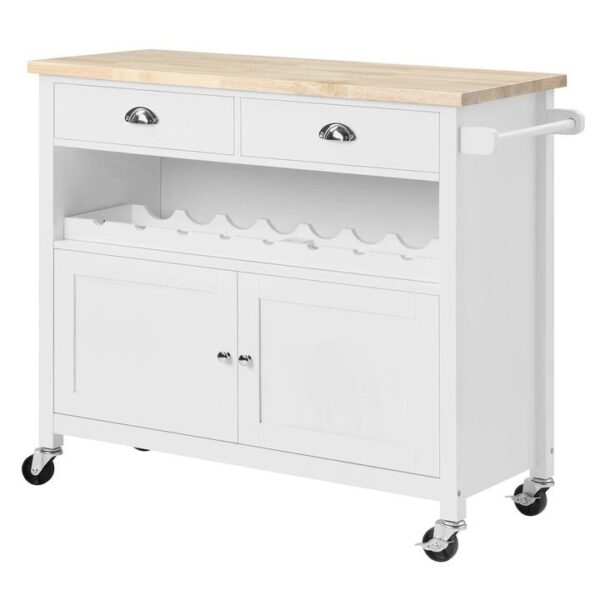 Hampshire 2 Drawer 2 Door Kitchen Storage Trolley | OMF