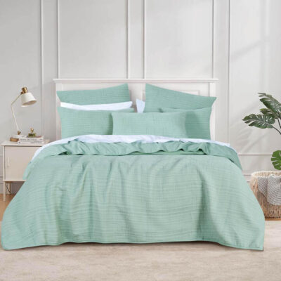 Cressida Queen/King Coverlet Set Green | OMF