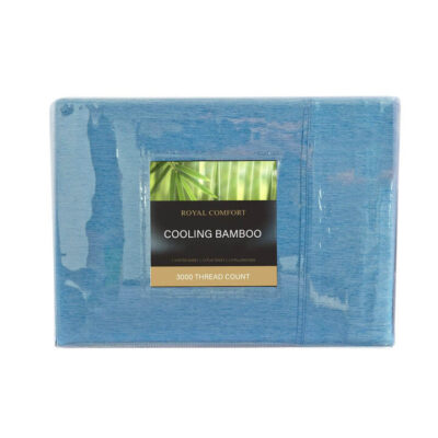 Royal Comfort 3000 Thread Count Bamboo Cooling Sheet Set King Denim | OMF
