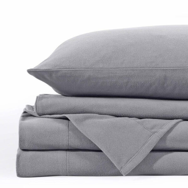 Royal Comfort Polar Fleece Flannel Sheet Set Single Grey | OMF