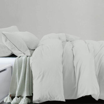 Royal Comfort Jersey Cotton Quilt Cover Set King Grey Marle | OMF