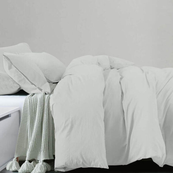 Royal Comfort Jersey Cotton Quilt Cover Set King Grey Marle | OMF