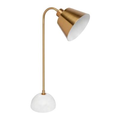 Nicholson Table Lamp Brass White | OMF
