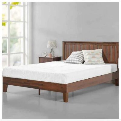 Ritzy Solid Wood Queen Bed Frame - Antique Espresso | OMF