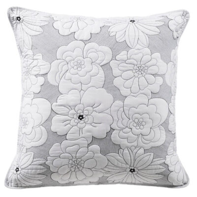 Leona White Polyester European Pillowcase | OMF