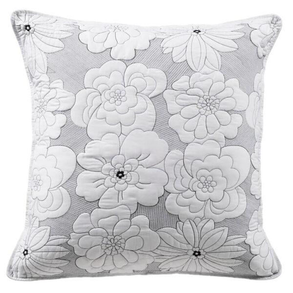 Leona White Polyester European Pillowcase | OMF