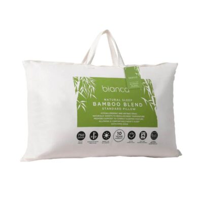 Natural Sleep White Bamboo Blend Medium Profile Pillow 750g | OMF