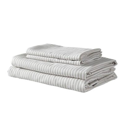 Royal Comfort Blend Sheet Set with Stripe King Grey | OMF