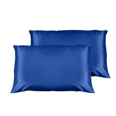 Casa Decor Luxury Satin Pillowcases Twin Pack - Navy | OMF