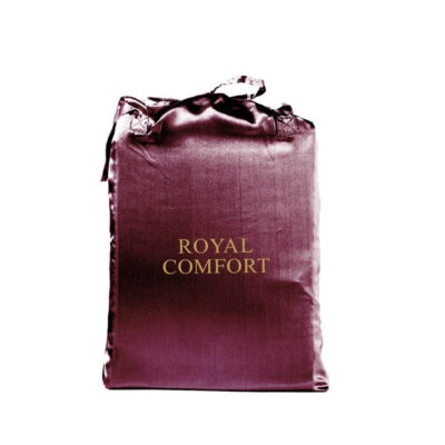 Royal Comfort 3 Piece Satin Sheet Set King Malaga Wine | OMF