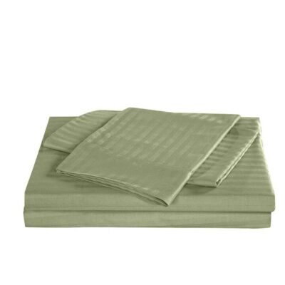 Royal Comfort Kensington 1200TC 100% Cotton Stripe Sheet Set Double Olive | OMF