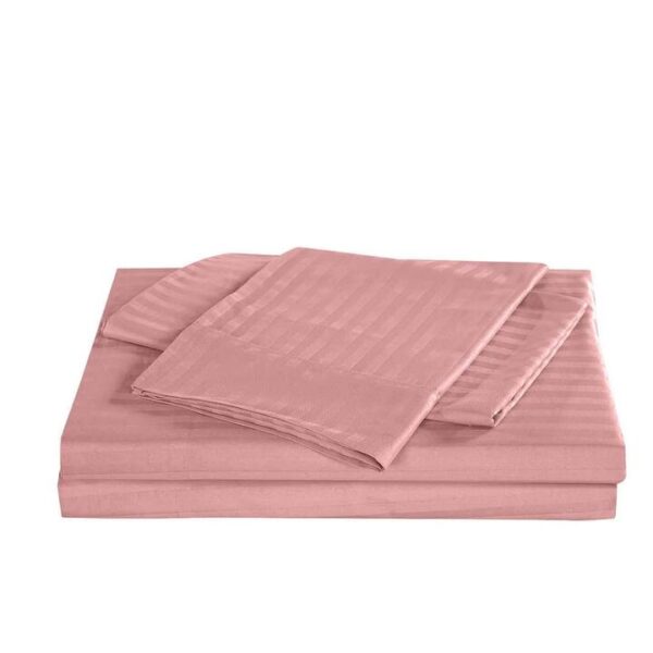 Royal Comfort Kensington 1200TC 100% Cotton Stripe Quilt Cover Set SuperKing Desert Rose | OMF