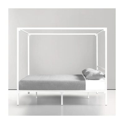 Noble Canopy Double Bed Frame White | OMF