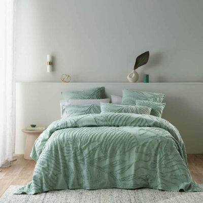Foliage Bedspread Set Green King | OMF
