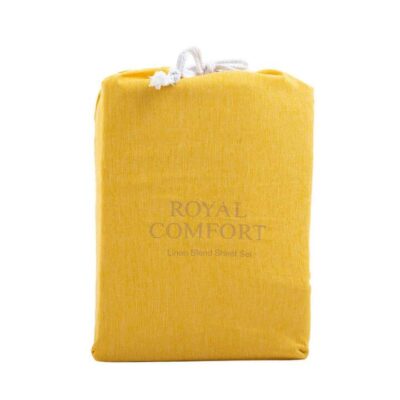 Royal Comfort Blend Sheet Set Queen Mustard Gold | OMF