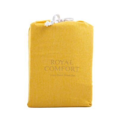Royal Comfort Blend Sheet Set King Mustard Gold | OMF